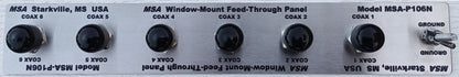 MSA-P106N Window Mount Feed Through Panel, with six N-Type Connectors